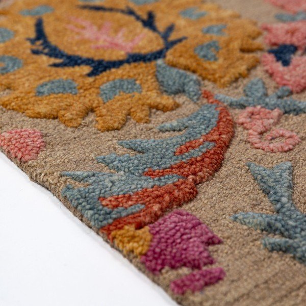 Ručno rađena vunena staza 80x300 cm Amira Floral  – Flair Rugs-image-3