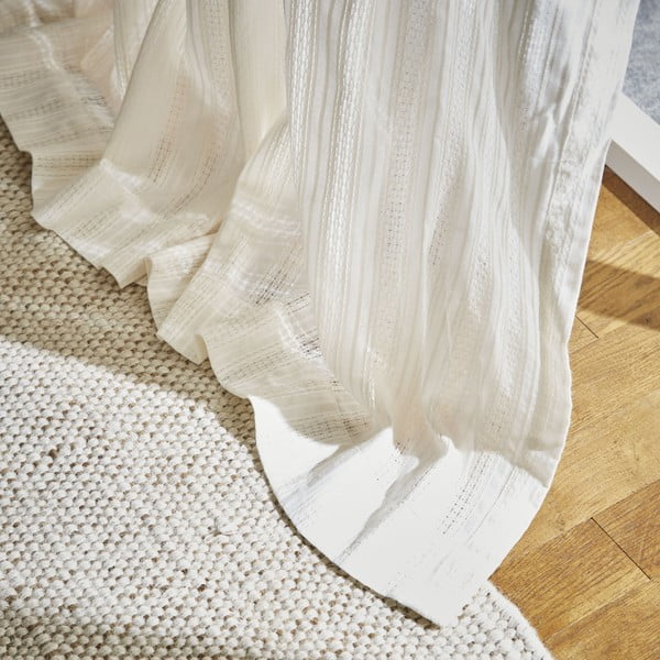 Bijela prozirna zavjesa od voila 140x229 cm Zofia Broderie Anglaise – Pineapple Elephant-image-2