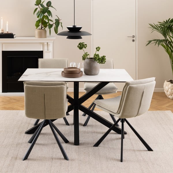 Krem blagovaonska stolica Flynn – Actona-image-1