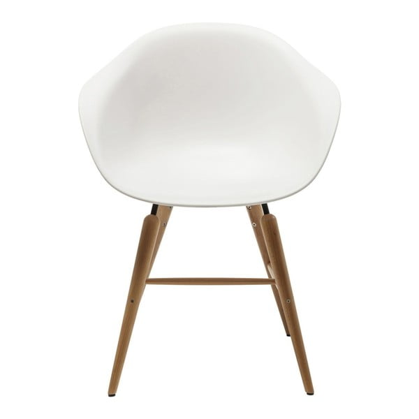 Bijela stolica s naslonima za ruke Kare Design Forum