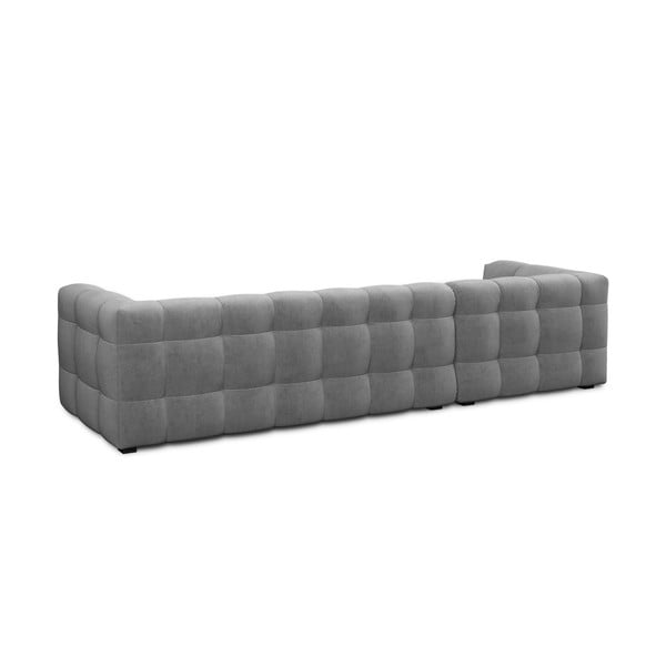 Siva baršunasta kutna garnitura Windsor & Co Sofas Vesta, lijevi kut-image-4