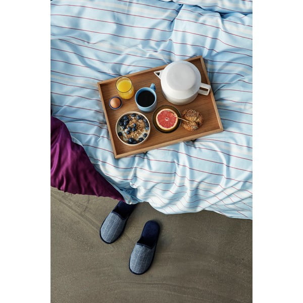 Plavo-ljubičasta pamučna satenska posteljina Hübsch Sandra, 140 x 200 cm-image-3