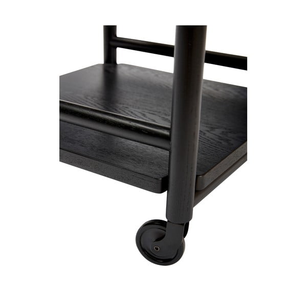 Kolica za posluživanje na kotačima od punog hrasta 40x40 cm Norm – Hübsch-image-2