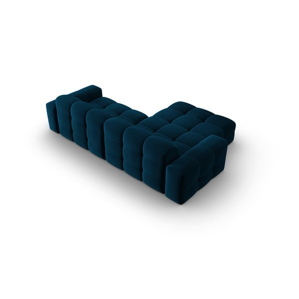 Tamnoplava baršunasta kutna garnitura (lijevi kut) Kendal - Micadoni Home-image-4