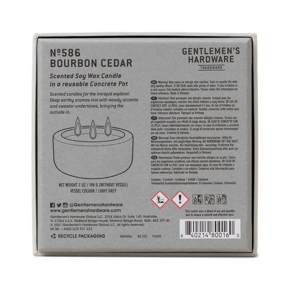Mirisna svijeća od sojinog voska vrijeme gorenja 40 h Bourbon Cedar – Gentlemen's Hardware-image-3