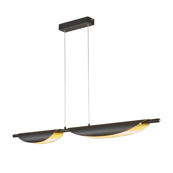 Crna LED viseća svjetiljka s mogućnosti zatamnjivanja s metalnim sjenilom Skal – Fischer & Honsel