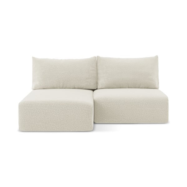 Krem sklopiva/s prostorom za odlaganje kutna garnitura (s lijevim kutom) Kalena – Makamii