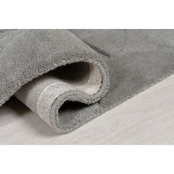 Sivi vuneni okrugli tepih ø 160 cm Gigi - Flair Rugs-image-4