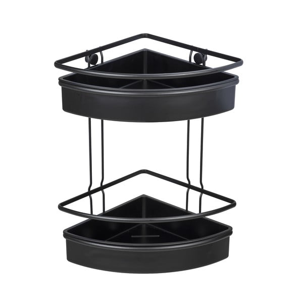 Crna kutna polica za tuš Wenko Molinella , 30 x 22 cm-image-3