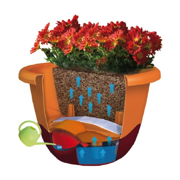 Siva samozalijevajuća tegla pogodna za vješanje Plastia Mareta, dužina 30 cm-image-2