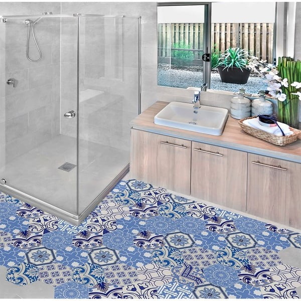 Set od 10 vodootpornih podnih samoljepljivih naljepnica Ambiance Ursulina, 20 x 18 cm-image-3