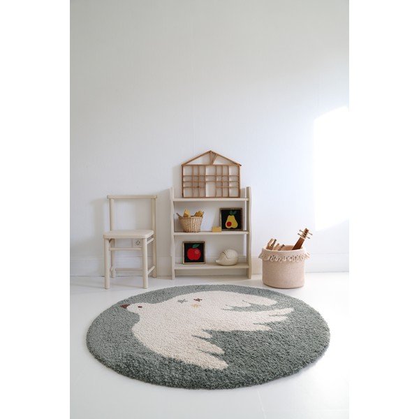 Svijetlo zeleni dječji tepih ø120 cm Bohemian Bird Aqua – Nattiot-image-4