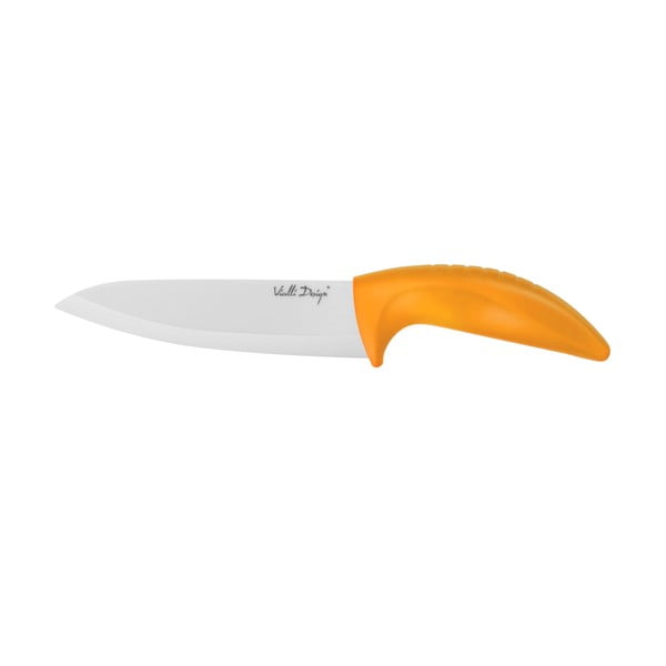Narančasti keramički nož Vialli Design Chef, 15 cm