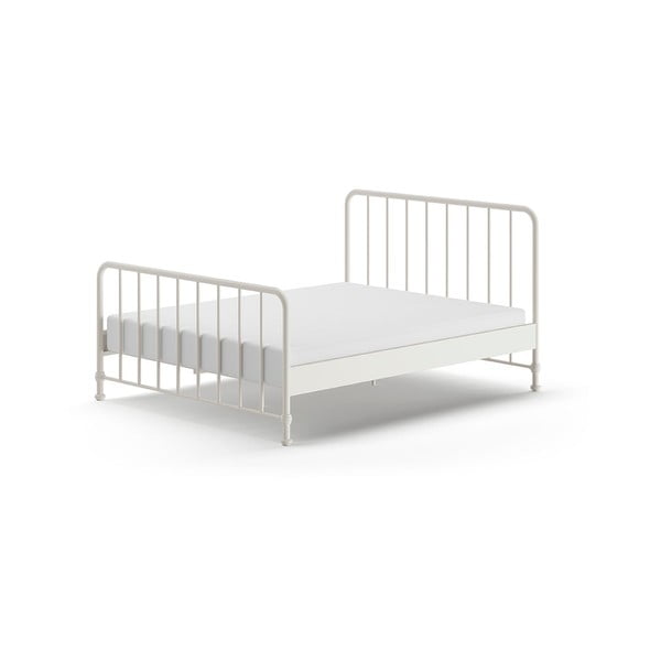 Bijeli metalni bračni krevet s podnicom 160x200 cm BRONXX – Vipack