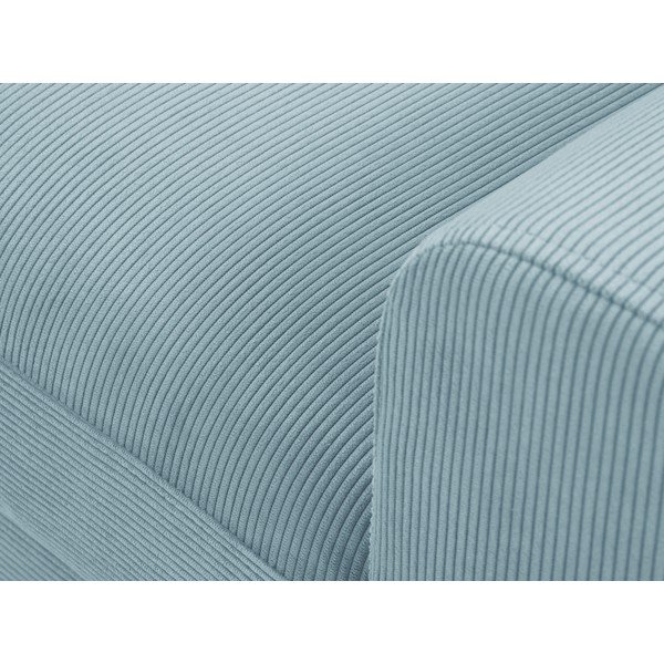 Svijetloplava kutna sofa od samta Kooko Home Jazz, lijevi kut-image-1