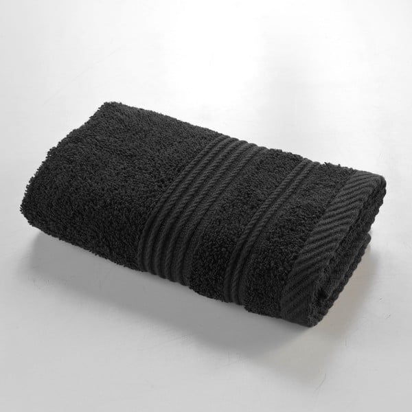 Crni pamučan ručnik od frotira 30x50 cm Tendresse – douceur d'intérieur