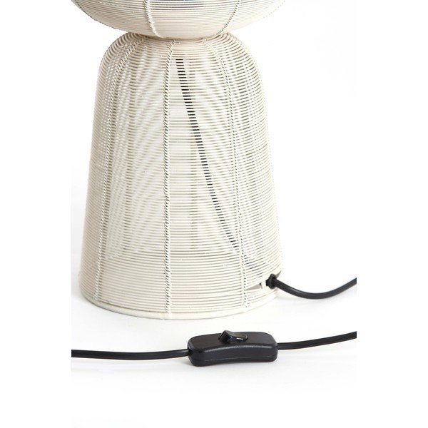 Krem stolna lampa (visina 42 cm) Aboso – Light & Living-image-4