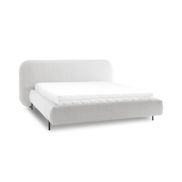 Bež tapecirani bračni krevet s prostorom za odlaganje s podnicom 160x200 cm Pointt – ELTAP