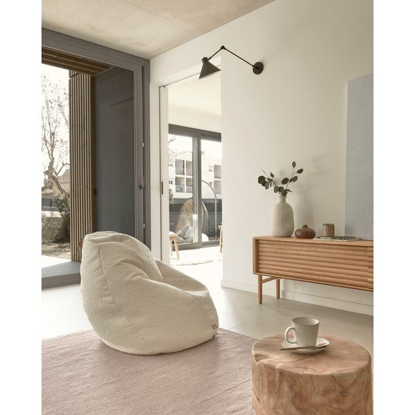 Bijela vreća za sjedenje Kave Home Vicka, ø 70 cm-image-4