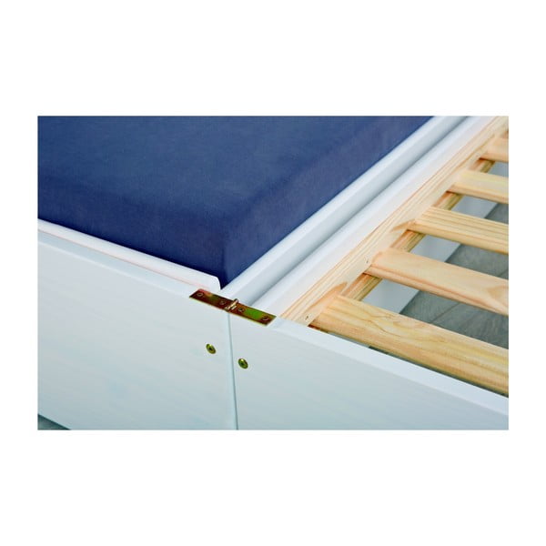 Evergreen House Trostruki bijeli kauč na razvlačenje-image-1