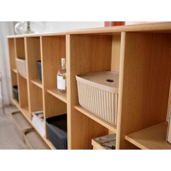 Crne kutije za pohranu u setu  2 kom s poklopcem 32x23x20,5 cm Pulp – Zone-image-1