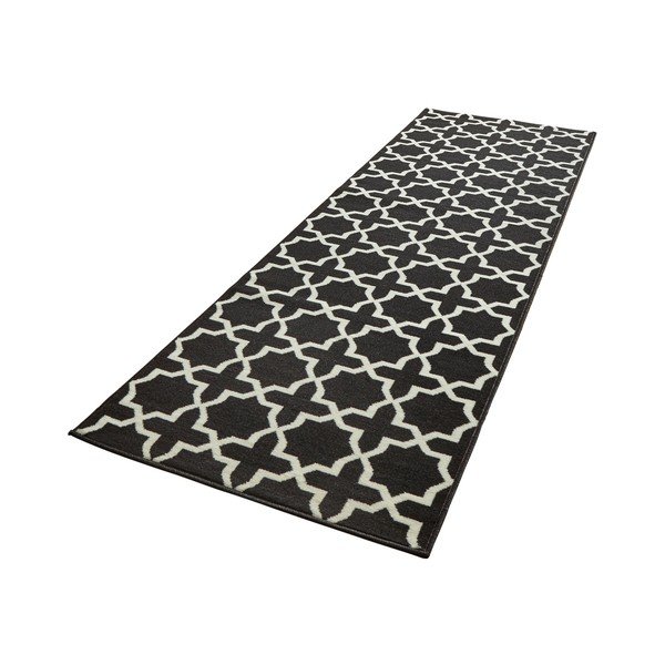 Crno-bijela staza Hanse Home Basic Glam, 80 x 350 cm-image-2