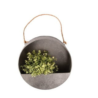 Siva zidna tegla za cvijeće Esschert Design, ø 30 cm