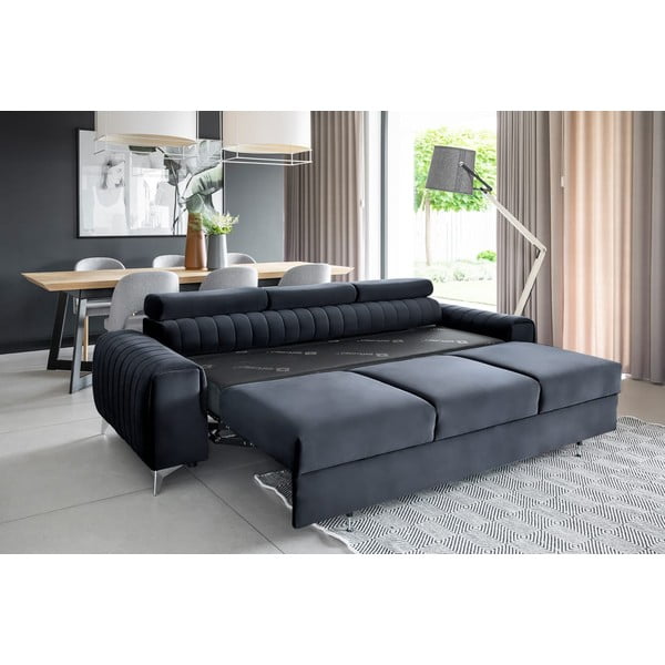 Antracitno siva baršunasti sklopiva sofa 261 cm Laurence – ELTAP-image-4
