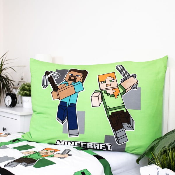 Dječja posteljina za krevet za jednu osobu od mikrovlakana 140x200 cm Minecraft – Jerry Fabrics-image-3