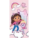 Ružičasti pamučan dječji ručnik 70x140 cm Gabby´s Dollhouse – Jerry Fabrics