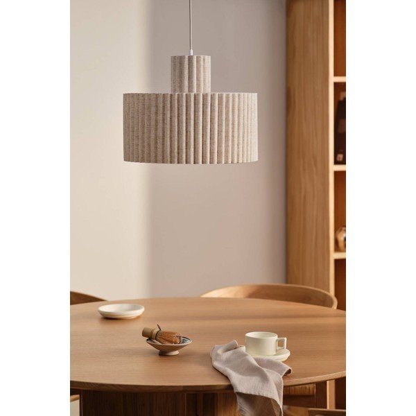 Bež lanena viseća svjetiljka ø 40 cm Alina – Jotex-image-2