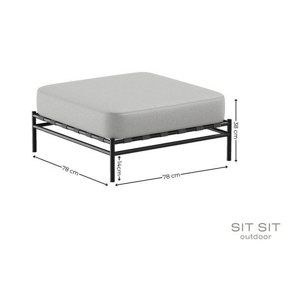 Svijetlo sivi vrtni tabure Dandy – Sit Sit-image-4