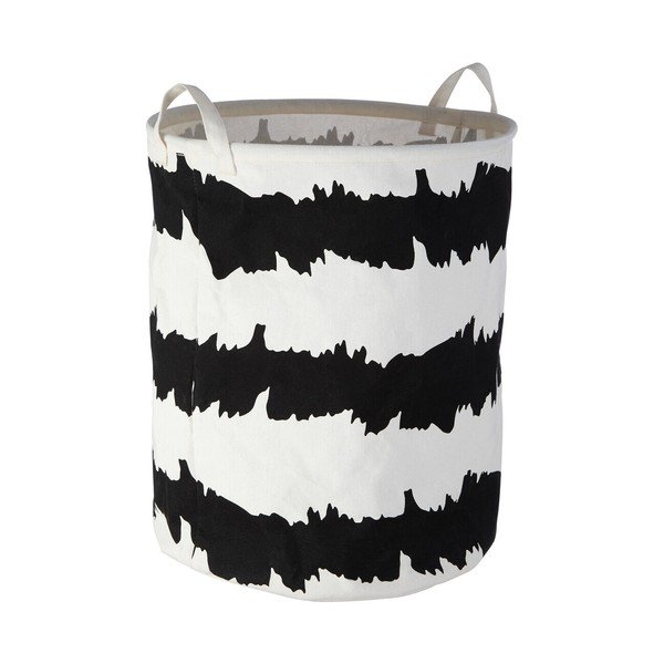 Crno-bijela tekstilna košara za rublje Harga – Premier Housewares-image-1