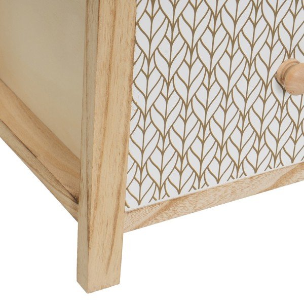 Visoka komoda od masivne paulovnije u prirodnoj boji 34x78 cm – Casa Selección-image-4