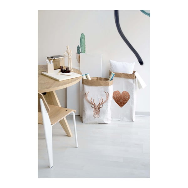 Torba za pohranu stvari izrađena od recikliranog papira Really Nice Things Most Heart-image-1