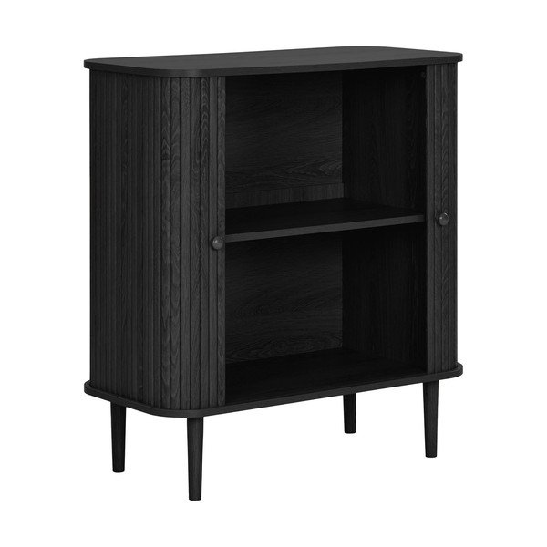 Crna komoda od masivnog bora 80x87x40 cm Nikko – House Nordic-image-3