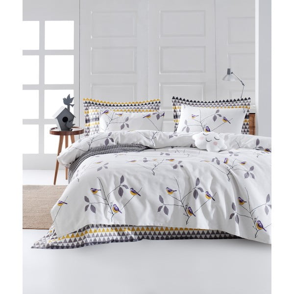 Bijeli pamučni pokrivač za bračni krevet 200x235 cm Pavlina - Mijolnir