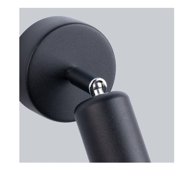 Crna zidna lampa ø 6 cm Brando – Sollux-image-3