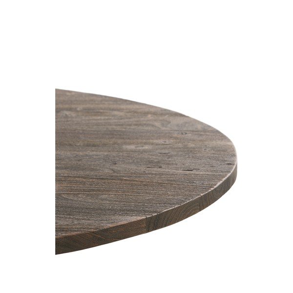 Crni/tamno smeđi okrugli blagovaonski stol s pločom stola od bagrema ø 120 cm Turi – Light & Living-image-4