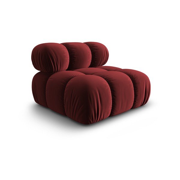 Crvena baršunasta modularna sjedeća garnitura () Bellis – Micadoni Home-image-3