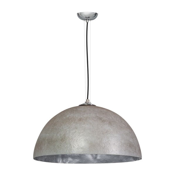 Sivo-srebrna stropna svjetiljka ETH Mezzo Tondo, ⌀ 50 cm