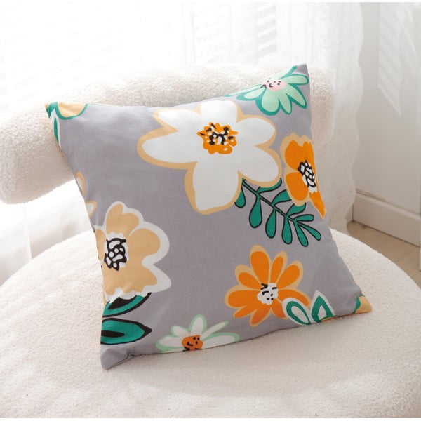 Narančasto-siva 3-dijelna posteljina za krevet za jednu osobu od mikrosatena 140x200 cm Grace – My House-image-2