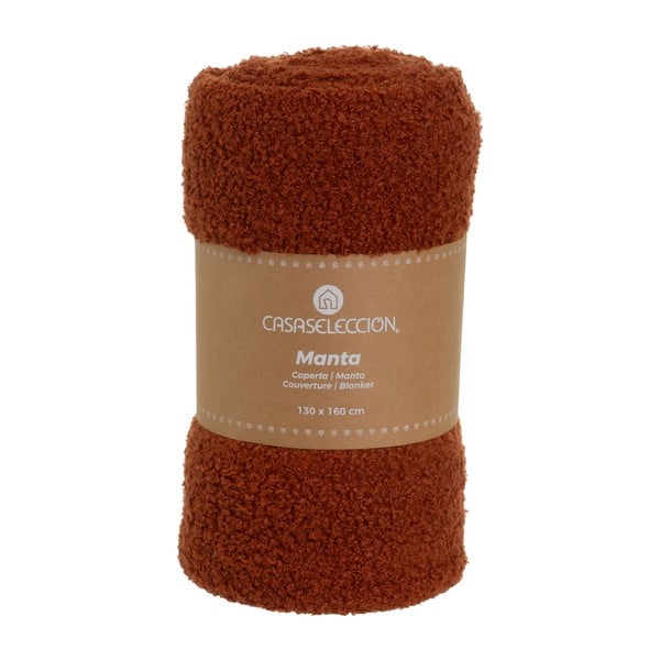 Ciglasta deka od sherpa flisa 130x160 cm Sherpa Bouclé – Casa Selección-image-4