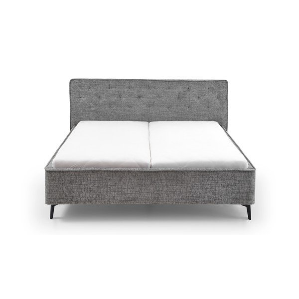 Sivi tapecirani bračni krevet bez podnice 180x200 cm Alicante – Meise Möbel-image-3
