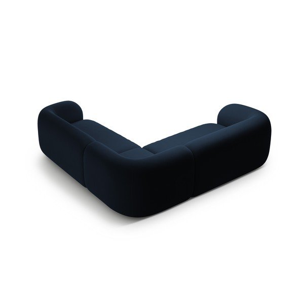 Plava baršunasta kutna garnitura Kate – Micadoni -image-2