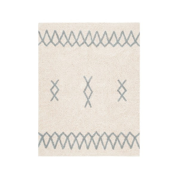 Plavi/krem periv/ručno rađen pamučan tepih 120x160 cm Atlas Natural – Lorena Canals