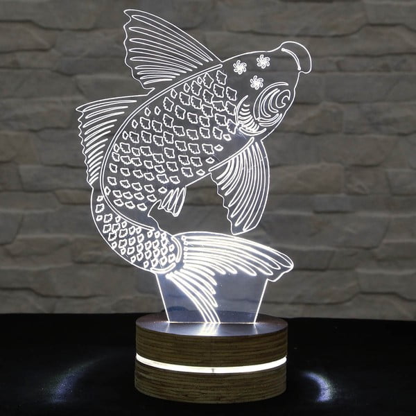 3D Big Fish stolna lampa