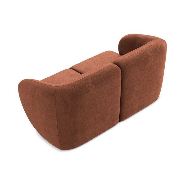 Sofa od šenila boja terakote 174 cm Lani – Makamii-image-3
