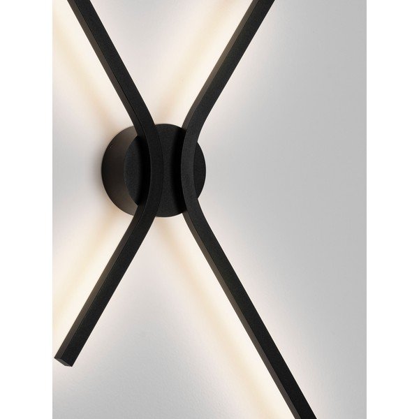 Mat crna LED zidna lampa aluminijska s mogućnosti zatamnjivanja Akro – Nova Luce-image-2