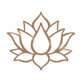 Zidni ukras u zlatnoj boji Wallity Lotus